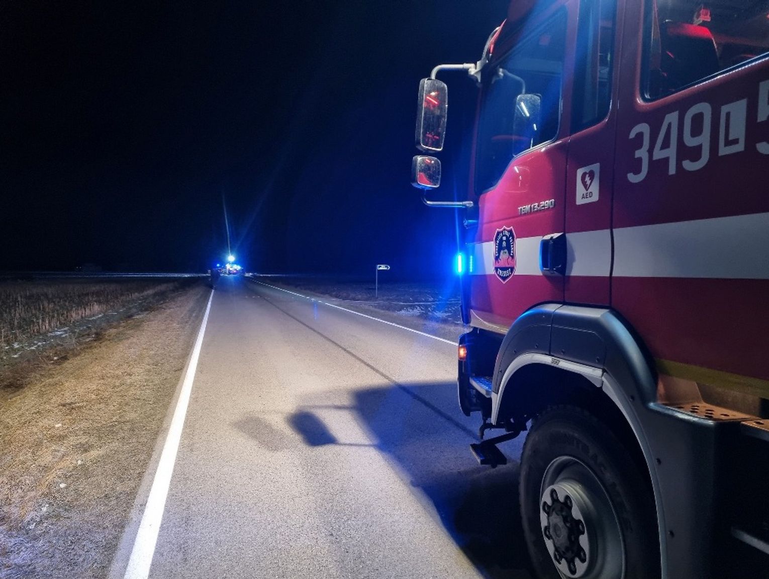 Łomazy. Dostawczak potrącił pieszego. Poszkodowanego zabrał śmigłowiec LPR