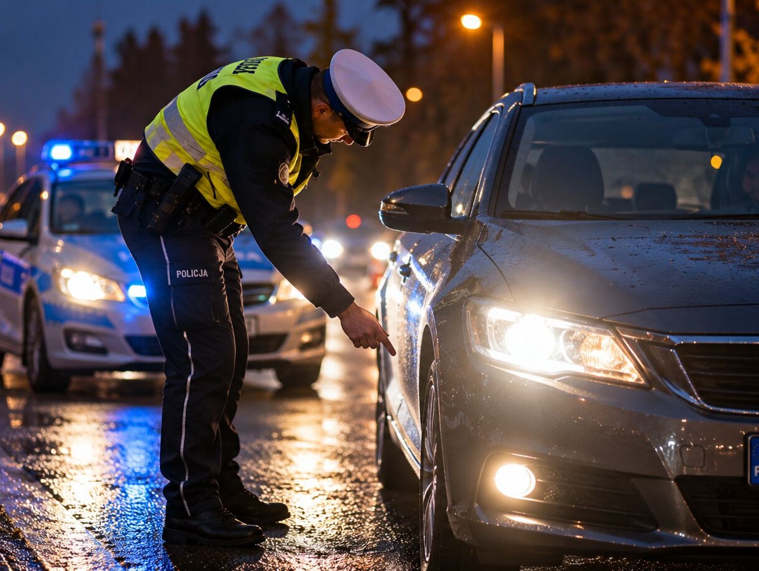 Policja patrzy na światła. Można stracić dowód rejestracyjny