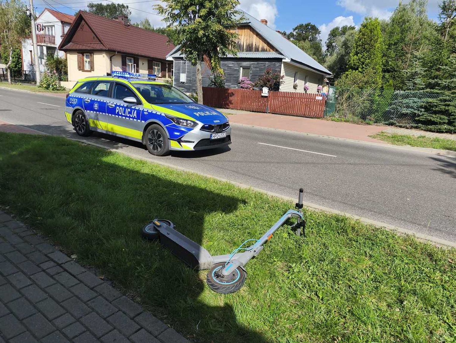 Parczew. Wypadek na hulajnodze. Nastolatek nie miał kasku