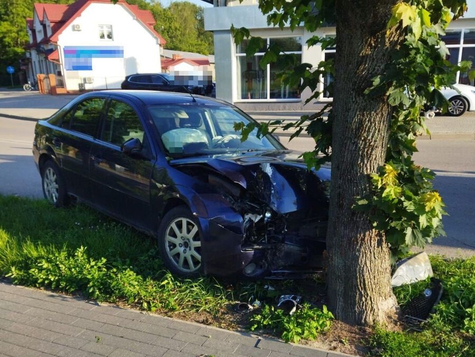 Pijany i bez prawa jazdy wjechał w drzewo. Ucieczkę uniemożliwili mu świadkowie