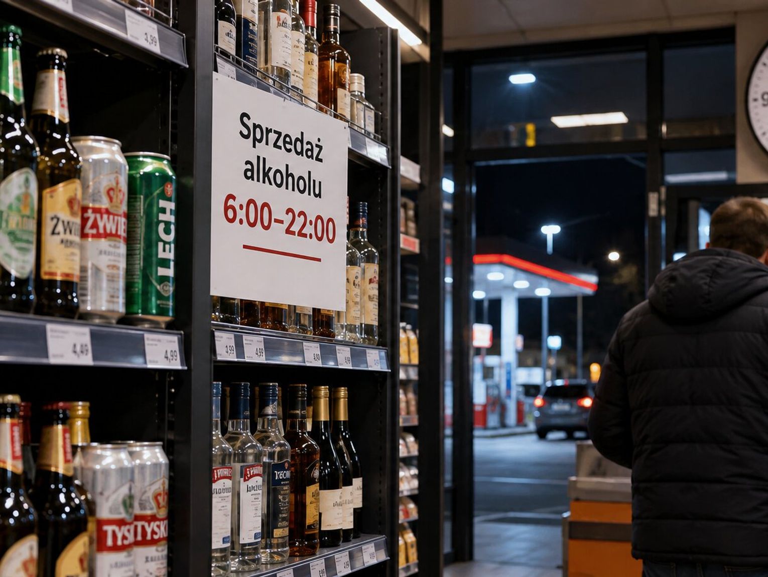 Po 22 nie kupisz alkoholu choćby na stacji