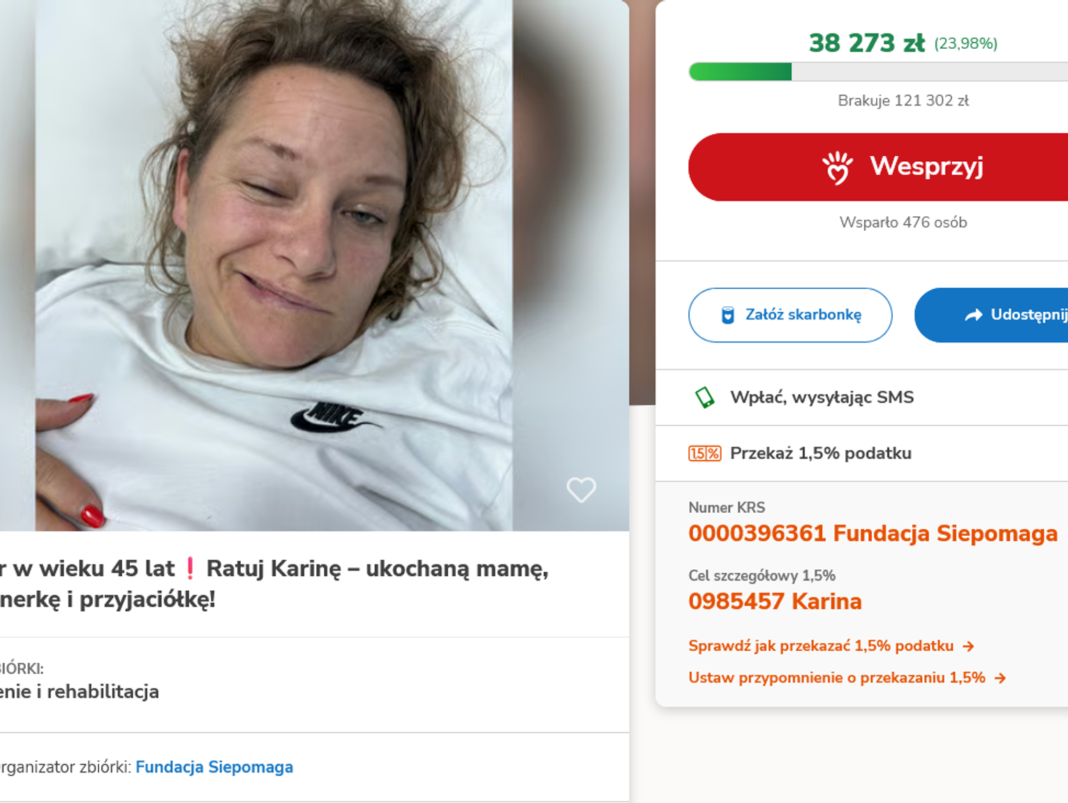 Przyjaciele proszą o pomoc Karinie