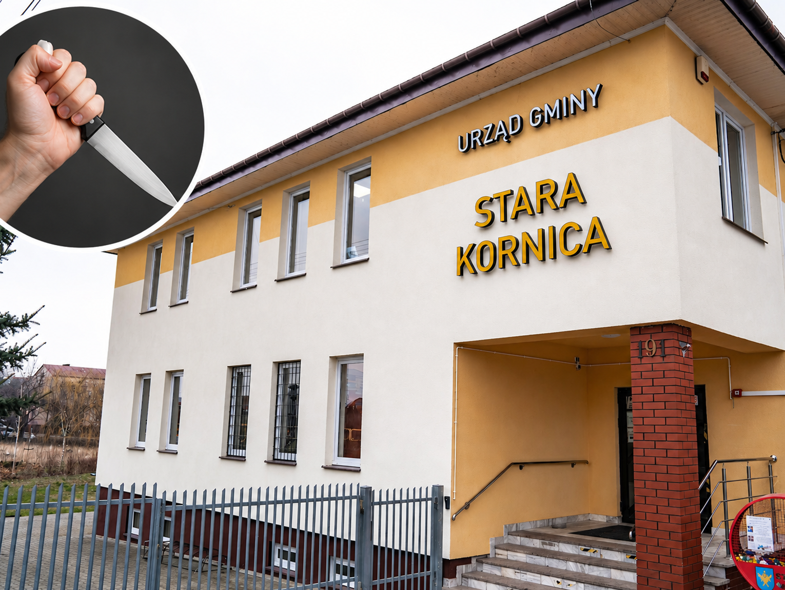 Stara Kornica. Nożownik zaatakował wójt gminy