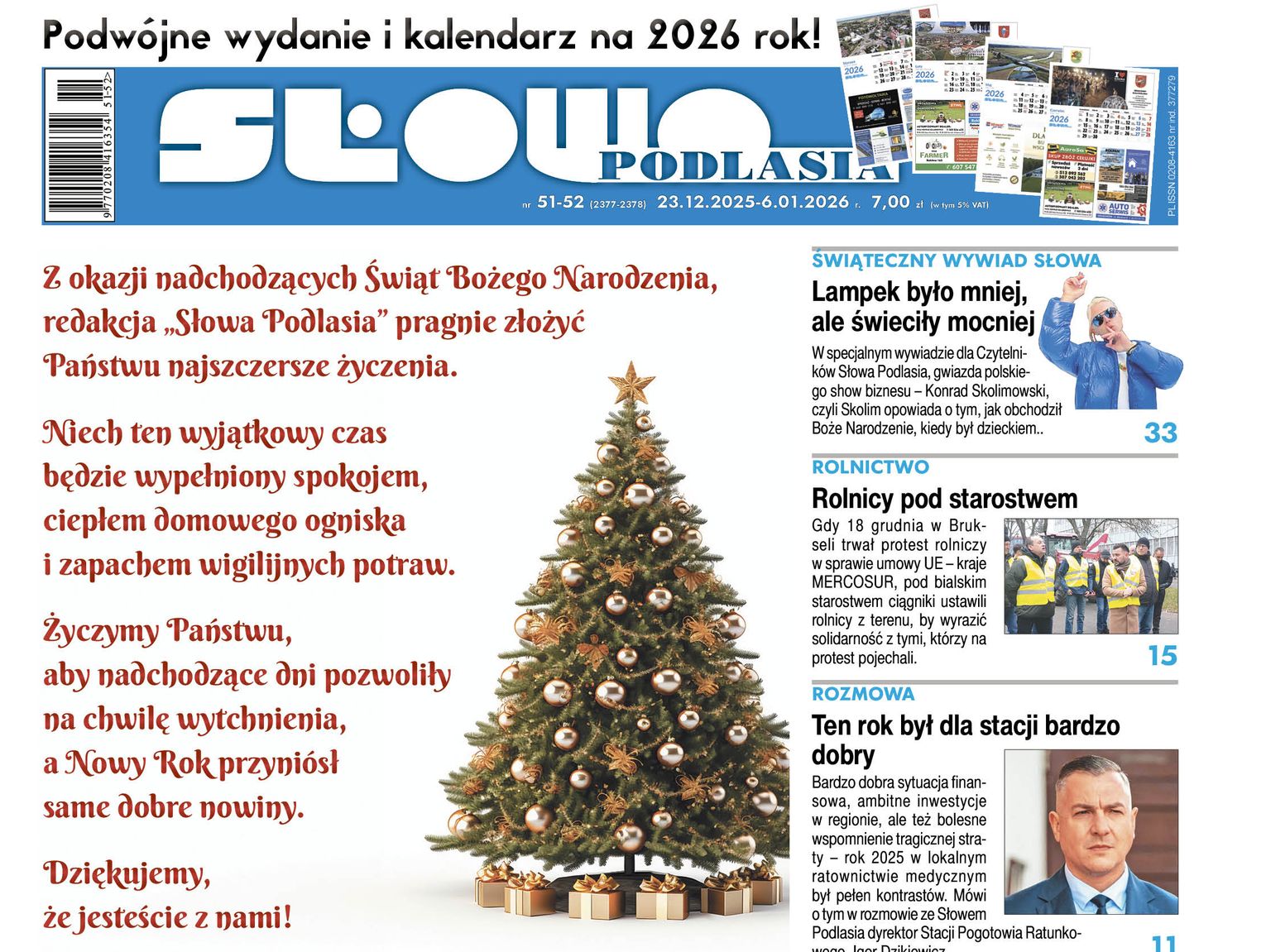 Świąteczne wydanie Słowa Podlasia już gotowe! Sprawdźcie, o czym piszemy