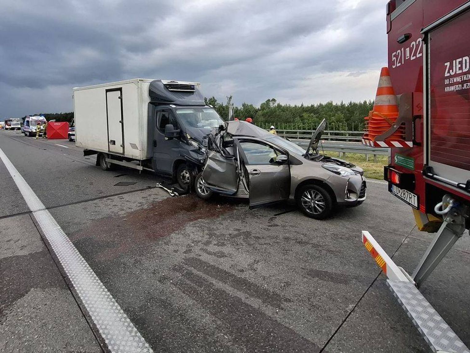 Tragedia na S17. 92-latek wyszedł na ekspresówkę. Zginął na miejscu [ZDJĘCIA]