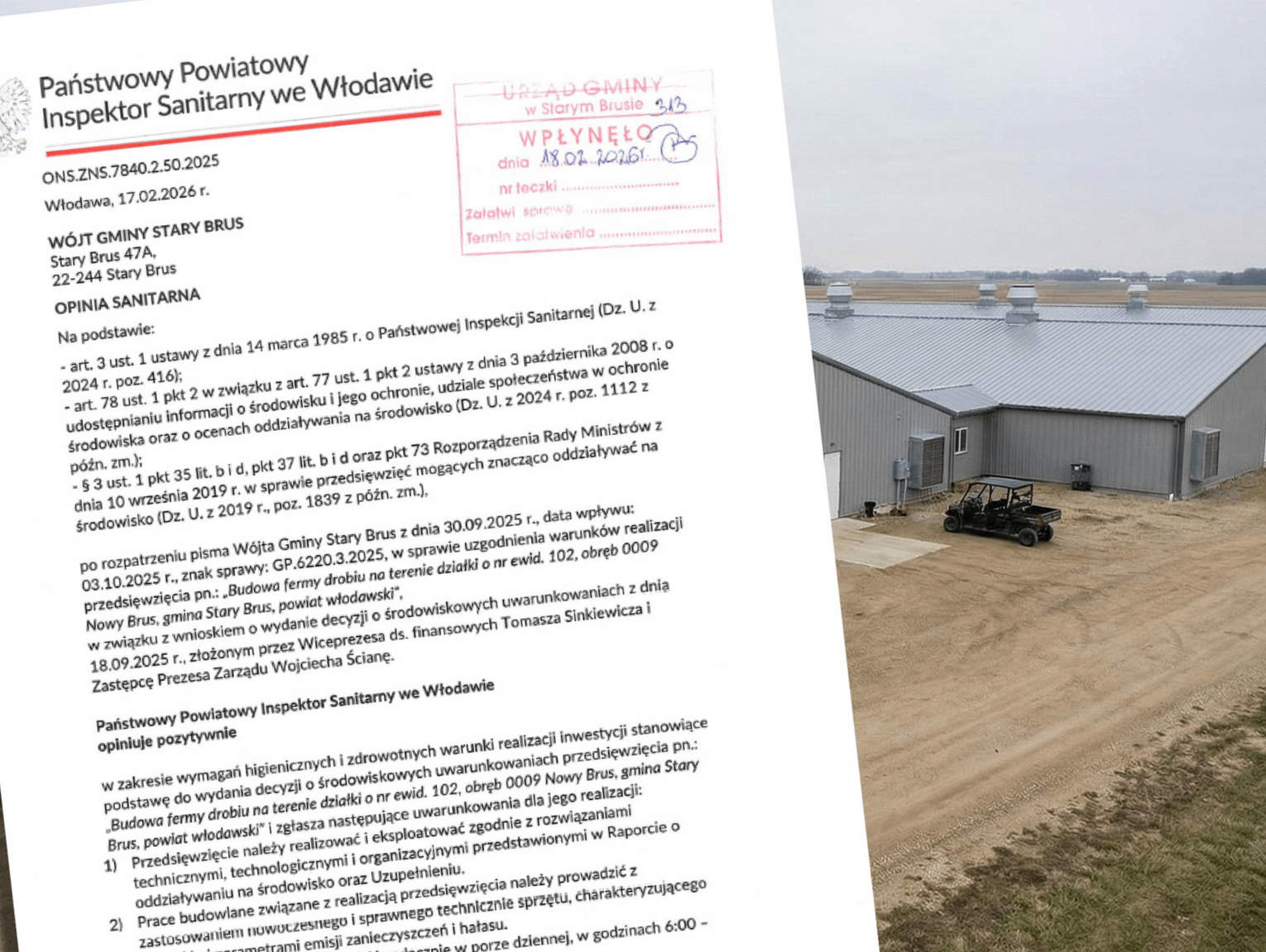 Lubelskie. Włodawski sanepid zabrał głos w sprawie fermy w Nowym Brusie