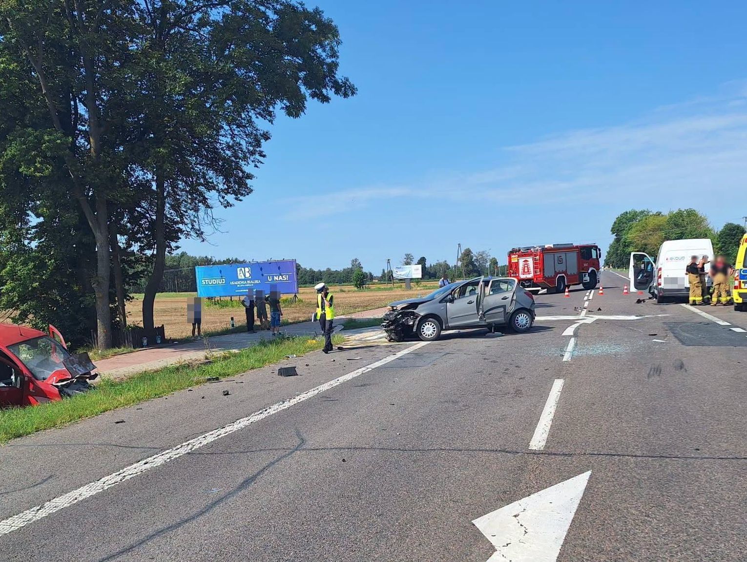 Wypadek na trasie Biała Podlaska – Międzyrzec Podlaski. Droga zablokowana