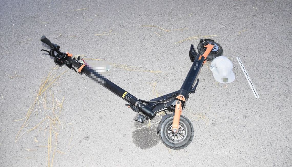 13-latek uderzył głową o asfalt. Do szpitala zabrał go śmigłowiec