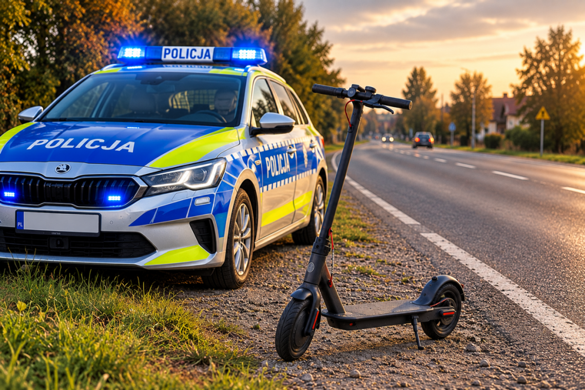 14-latek jechał hulajnogą niezgodnie z przepisami 14-latek jechał hulajnogą niezgodnie z przepisami