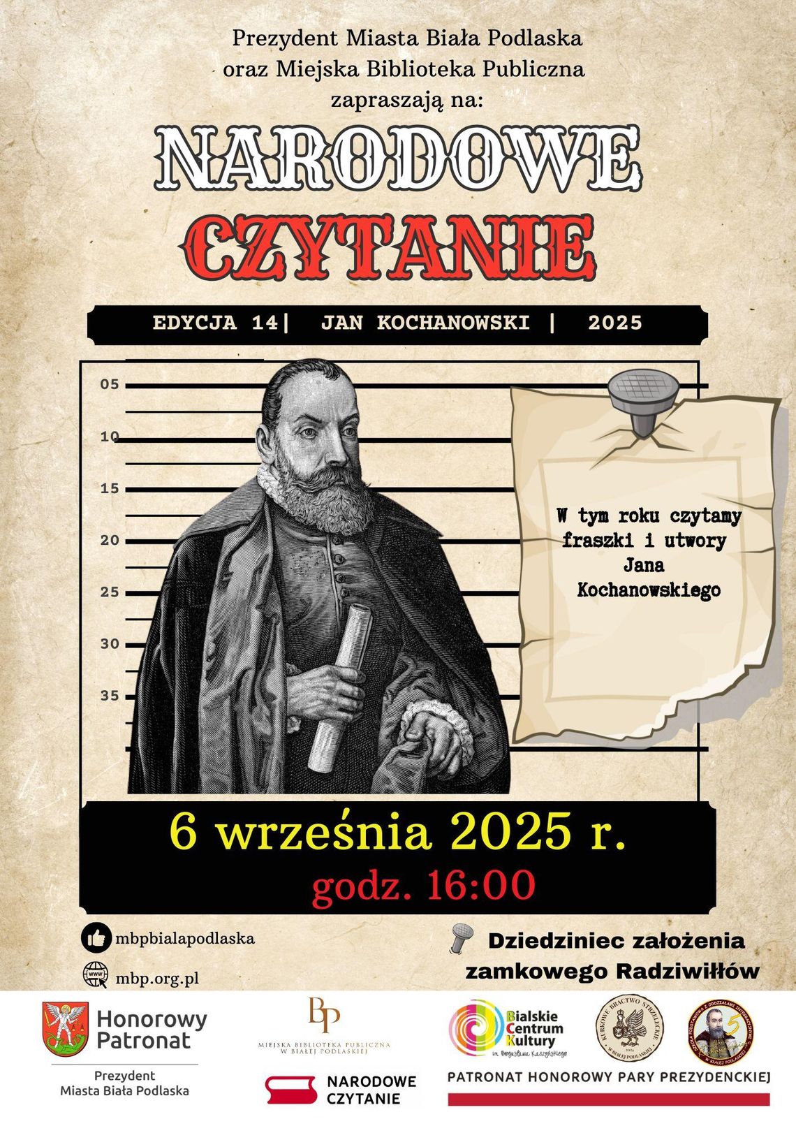 Będą czytać utwory Kochanowskiego