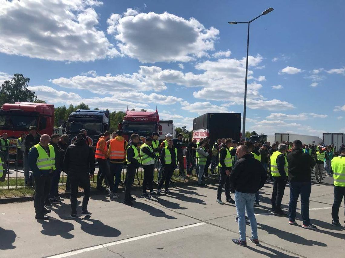 Blokada na przejściu granicznym Kukuryki-Kozłowicze