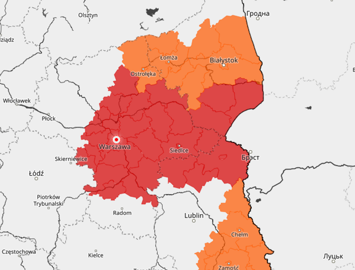 Burze jeszcze nie przeszły. Alert 3 stopnia dla północnej Lubelszczyzny