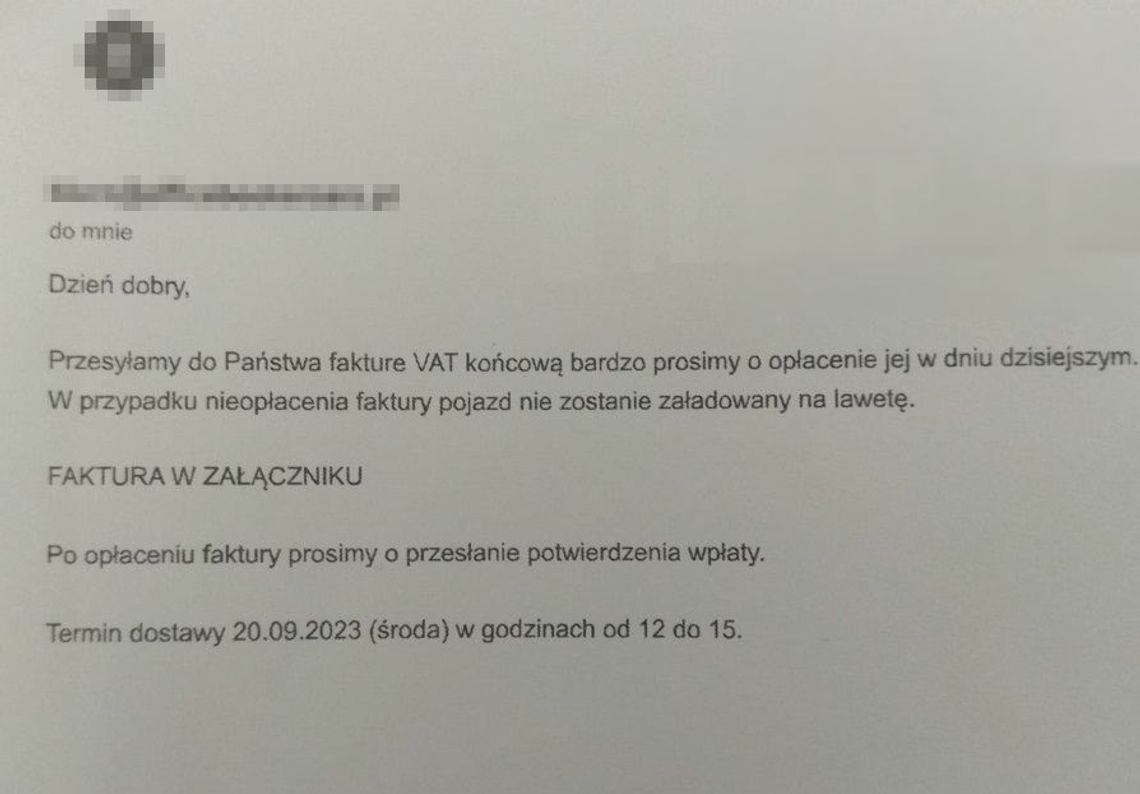 Był przekonany, że kupuje samochód. Stracił ponad 70 tys. zł