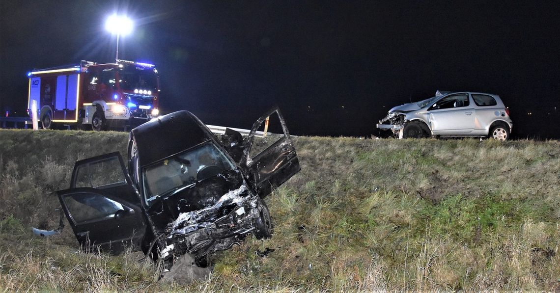 radzyń podlaski wypadek zderzenie aut noc