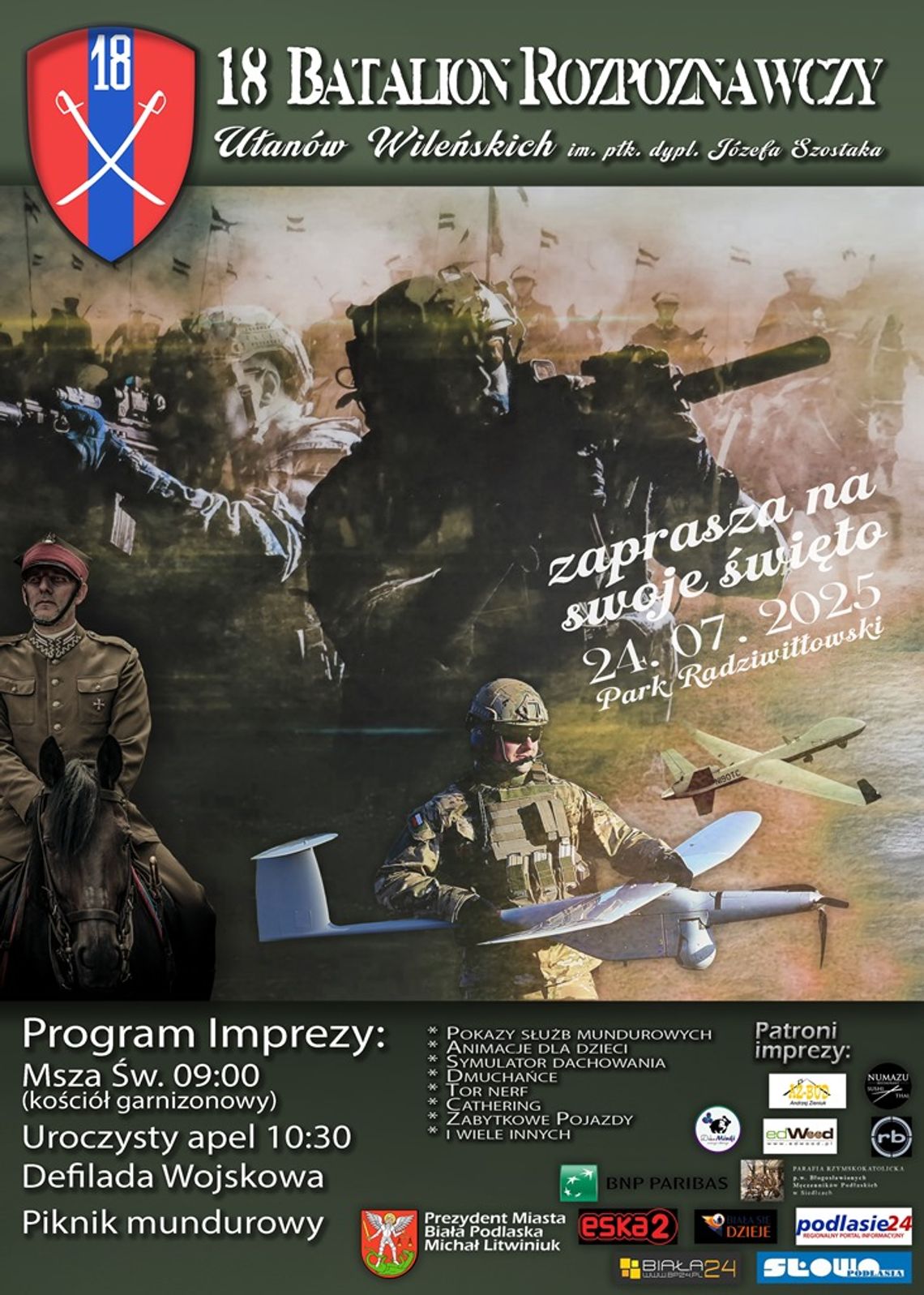 Defilada 18 Batalionu Rozpoznawczego Ułanów Wileńskich