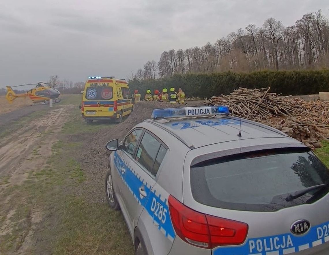 Tragiczny wypadek. Zmarła kobieta uderzona polanem