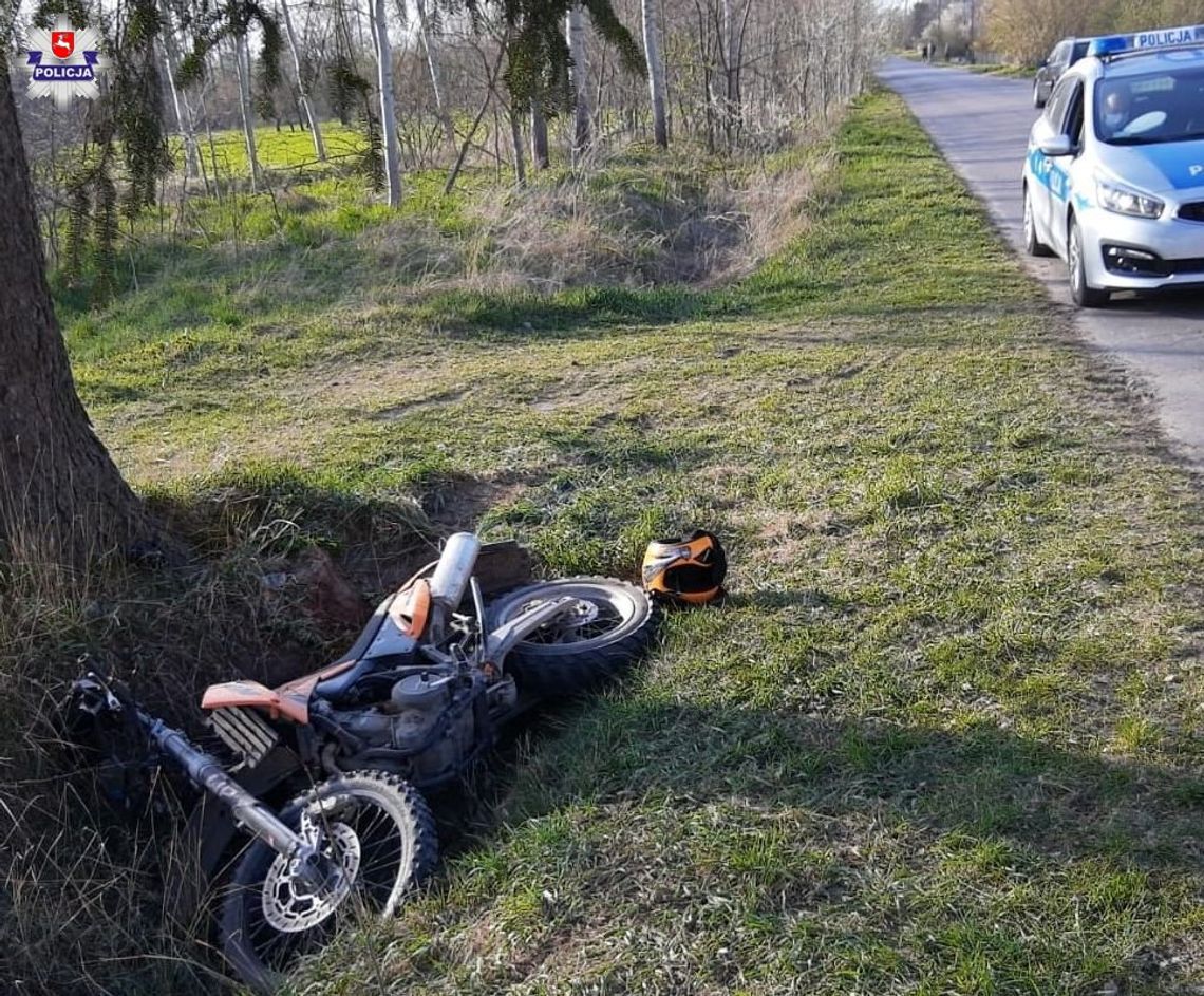 Gmina Kąkolewnica: Motocyklista wpadł do rowu