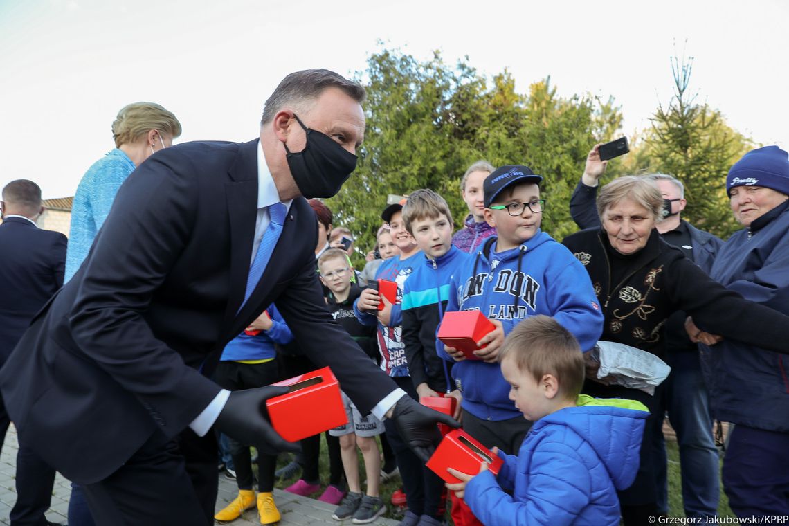 Gmina Międzyrzec Podlaski: Prezydent Duda odwiedził dzieci z Żabiec