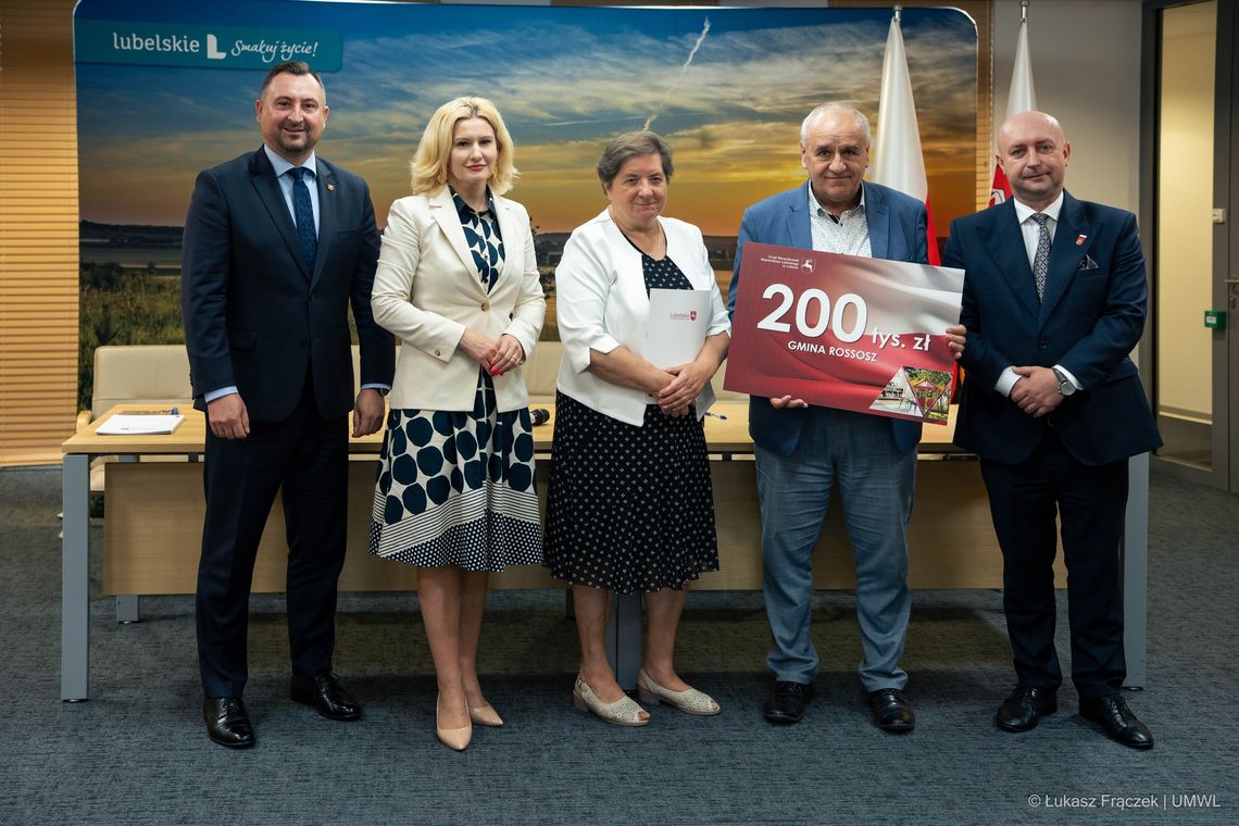 Gmina Rossosz z 200 000 zł od marszałka. Wiemy, na co przeznaczy środki