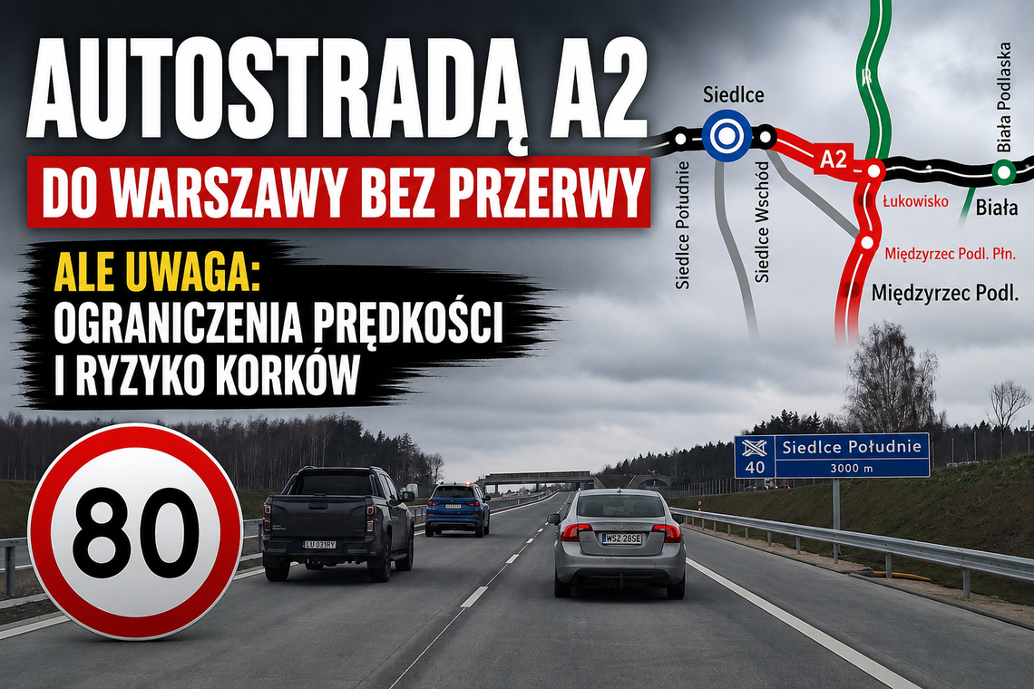 Historyczny dzień dla Białej Podlaskiej. Od piątku 26 czerwca, autostradą A2 do samej Warszawy