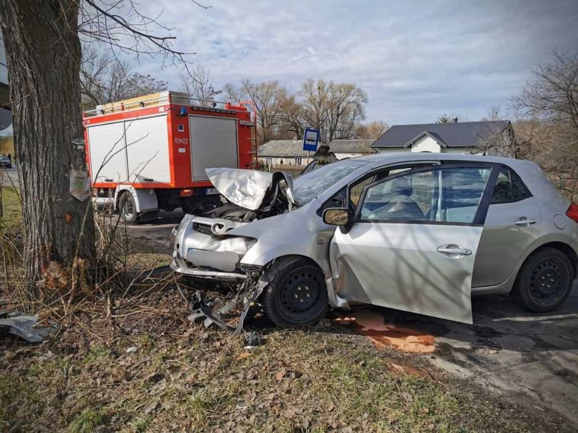 Śmiertelny wypadek w lubelskim. Auto pędziło wprost na drzewo, kierowca nie hamował