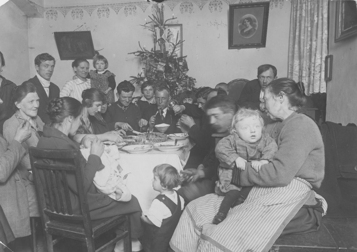 narodowe archiwum cyfrowe 1926 warszawa boże narodzenie wigilia stare zdjęcie