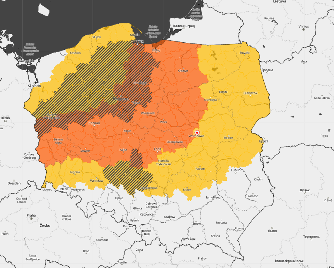 IMGW ostrzega przed burzami [MAPA]