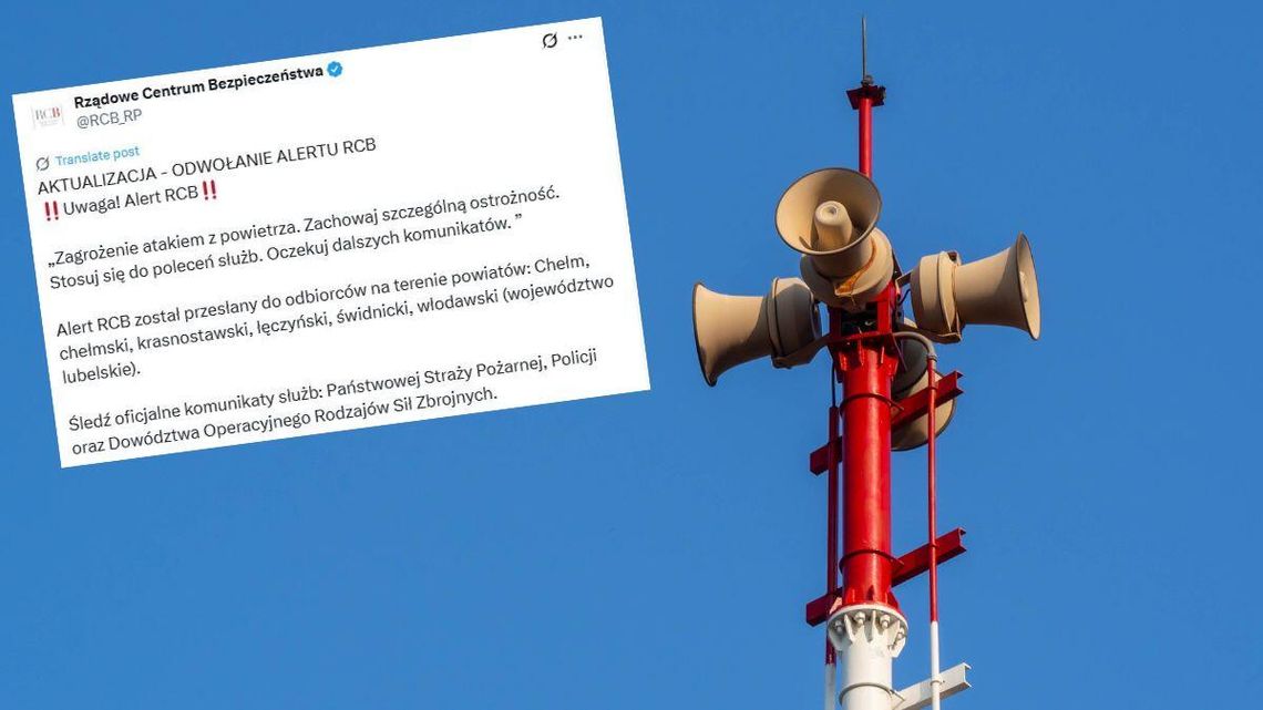 Lubelskie. Syreny zawyły naprawdę pierwszy raz od lat