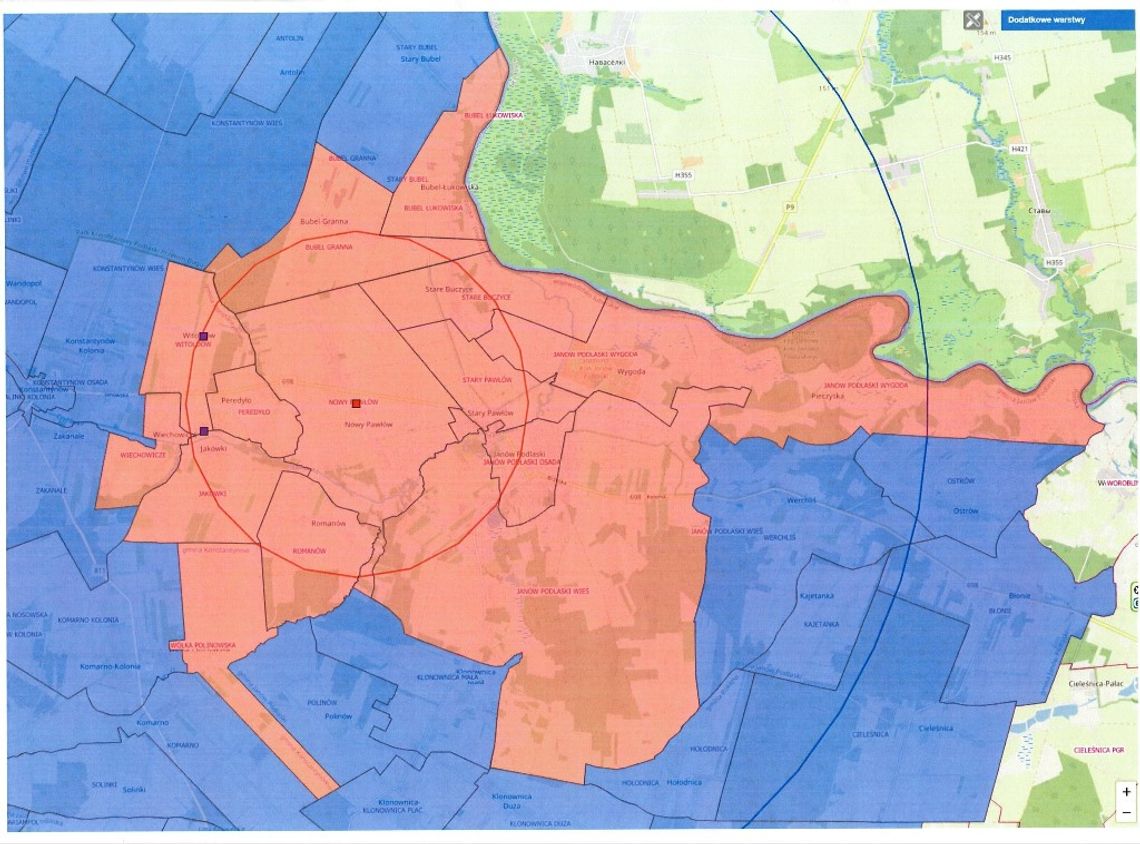 Jakie miejscowości obejmuje obszar zapowietrzony?