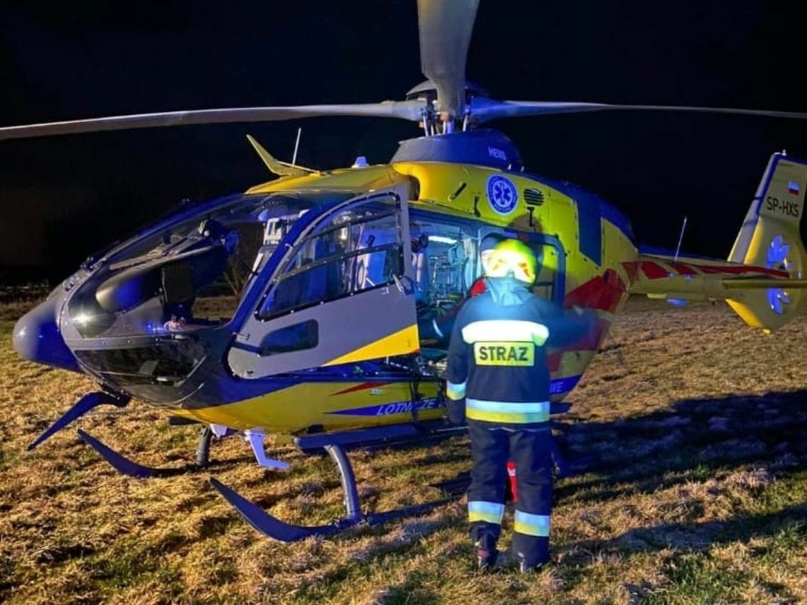 Wybuch akumulatora. 53-latek z oparzeniami twarzy