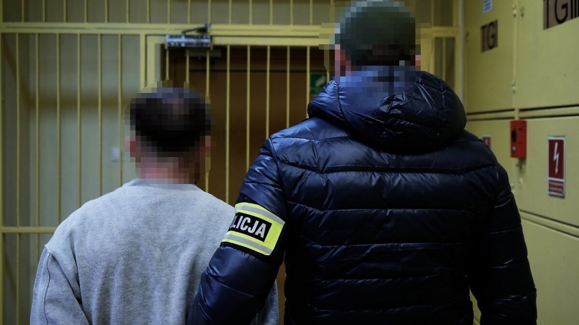 policjant i zatrzymany