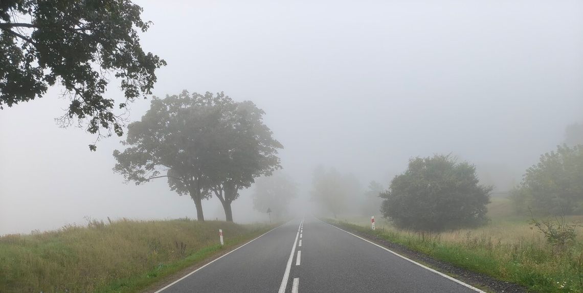 Mgły opanowały region od samego rana. Policja ostrzega Mgły opanowały region od samego rana. Policja ostrzega