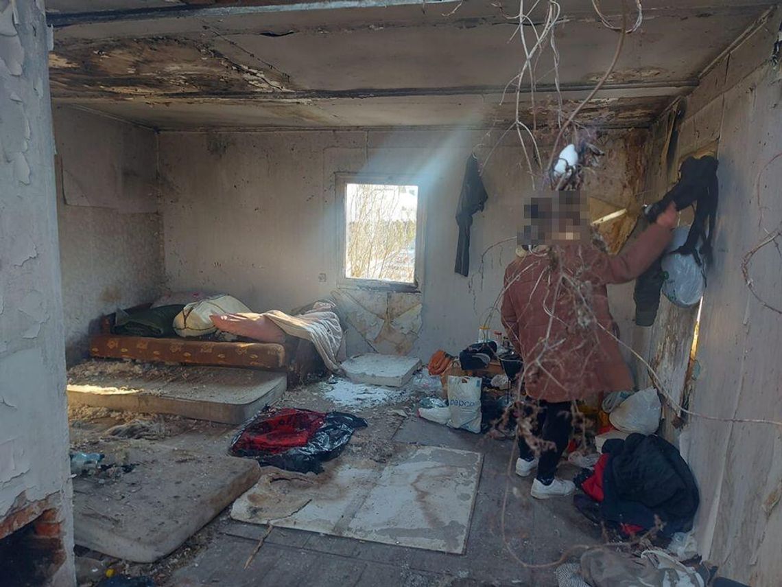 bezdomni międzyrzec podlaski mops policja pustostany zima