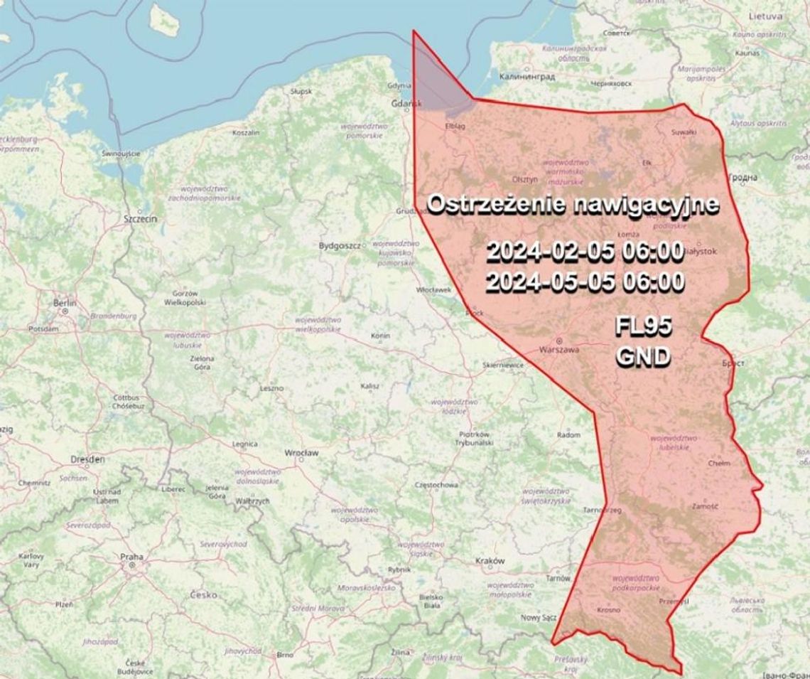 Na wschodzie możliwe intensywniejsze manewry wojskowych samolotów. Jest ostrzeżenie