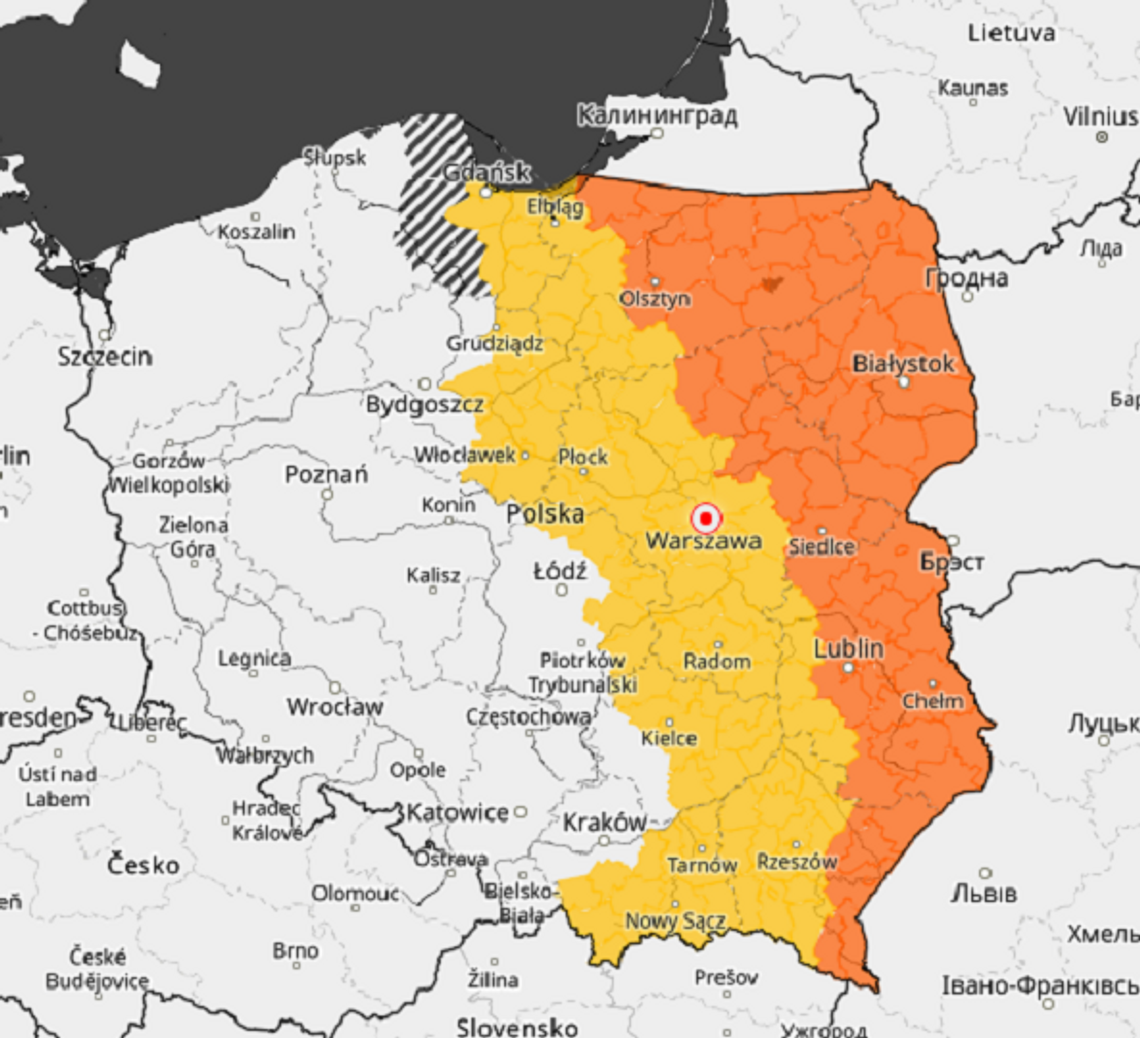 Noc może być niespokojna. IMGW ostrzega