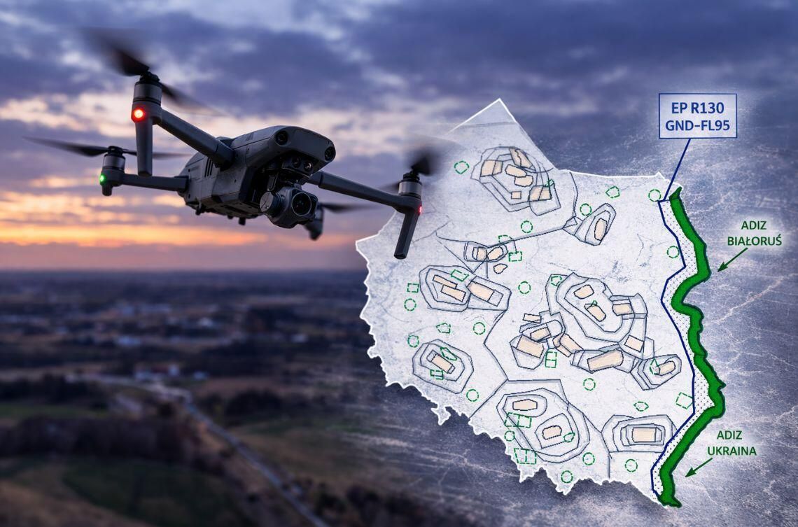 Nowa strefa ograniczeń lotów nad wschodnią Polską