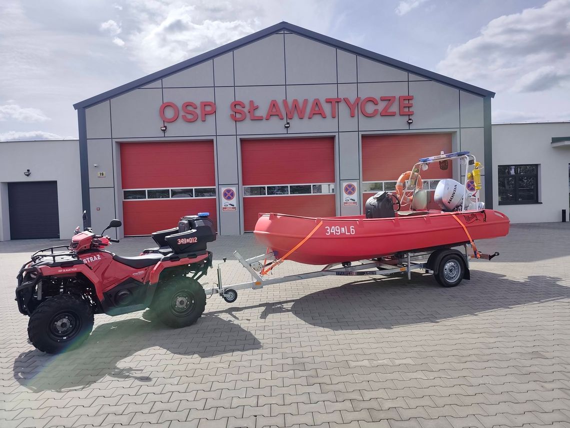 Nowy sprzęt i płaskodenna łódź ratownicza dla OSP Sławatycze Nowy sprzęt i płaskodenna łódź ratownicza dla OSP Sławatycze