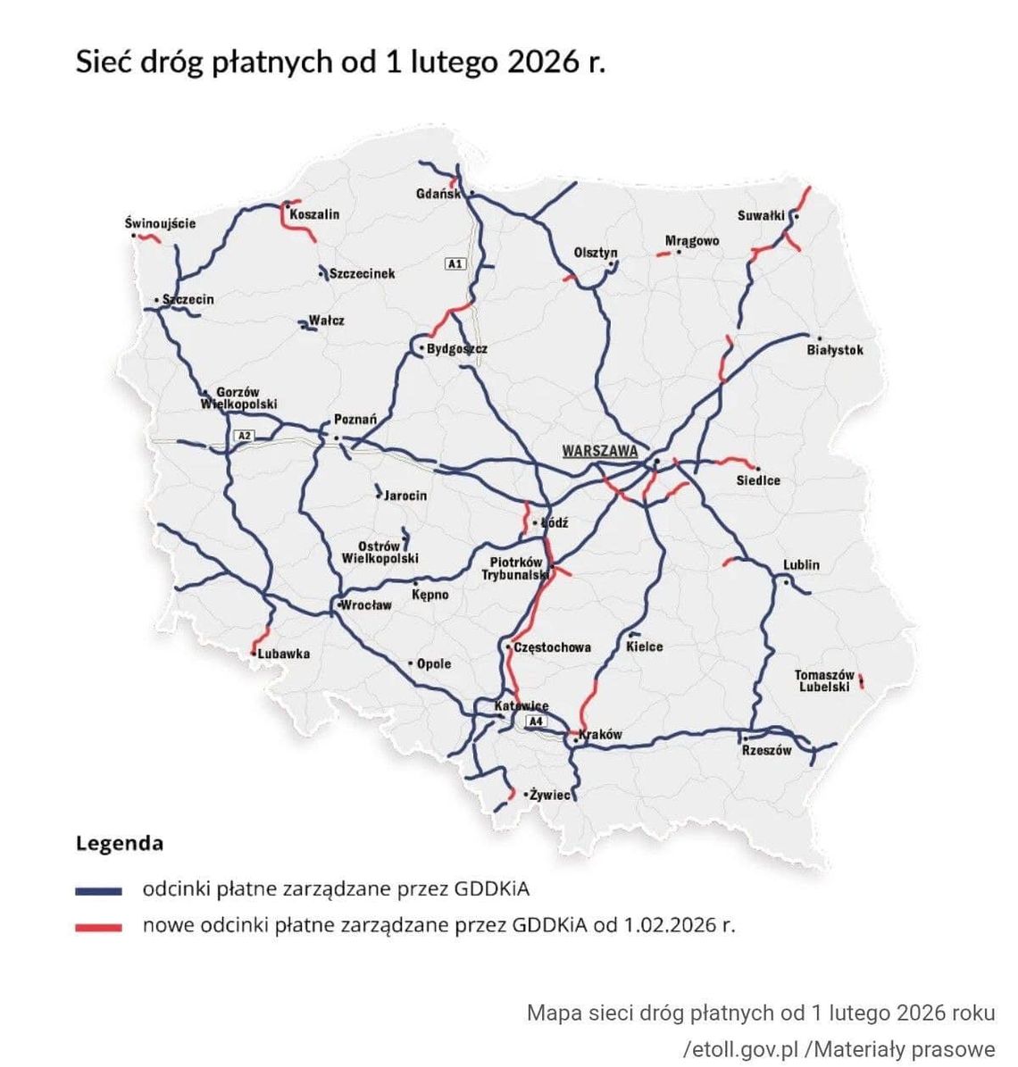 Od wczoraj kolejne odcinki A2 płatne. Sprawdź, kto i ile zapłaci