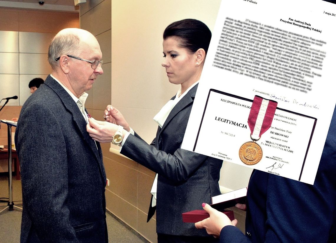 Odesłał medal przyznany przez prezydenta Dudę