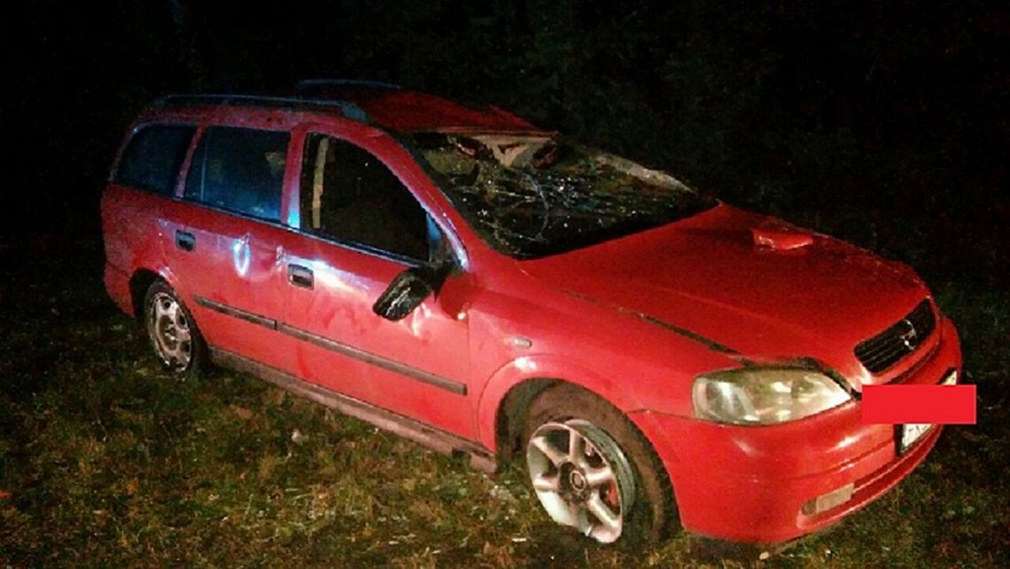 PARCZEW: Samochód dachował po próbie ominięcia dzików    