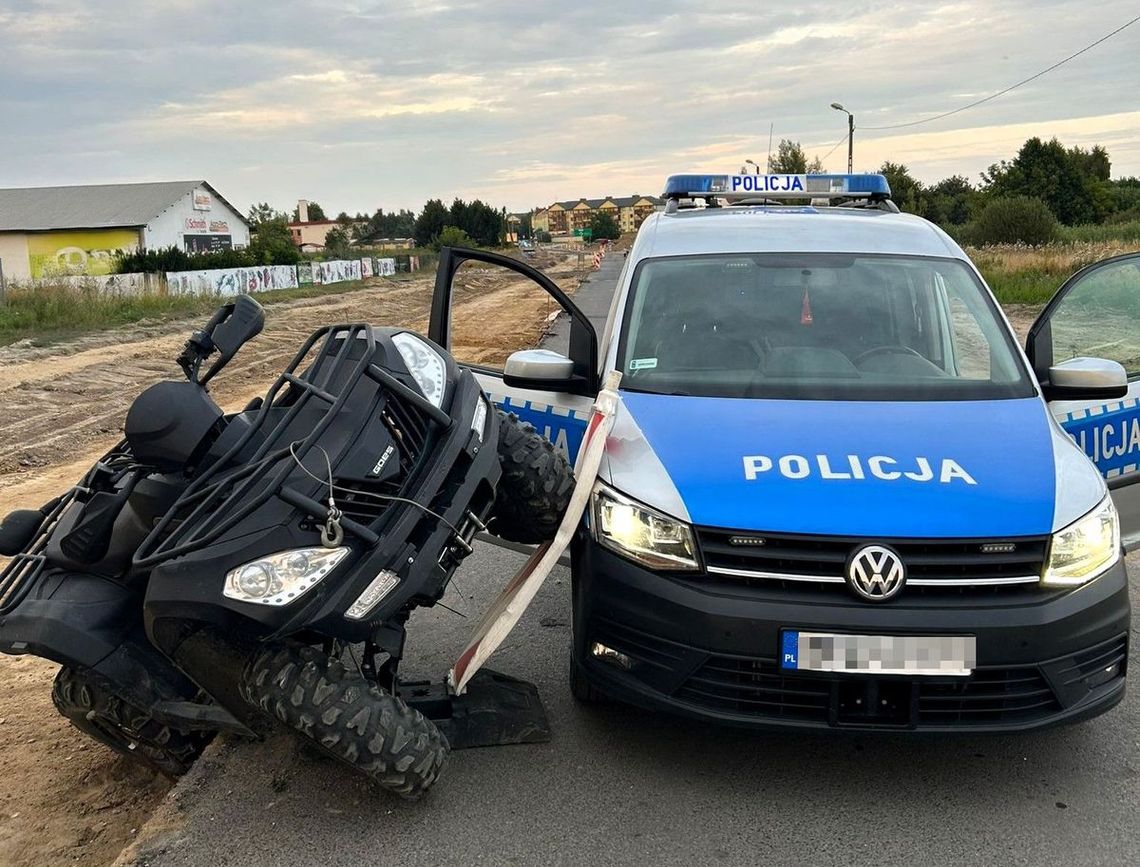 Uciekał quadem przed policją. Dostał 8700 zł mandatu oraz 42 punkty karne