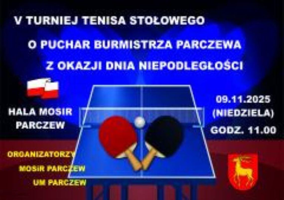 Parczew zaprasza na tenis stołowy