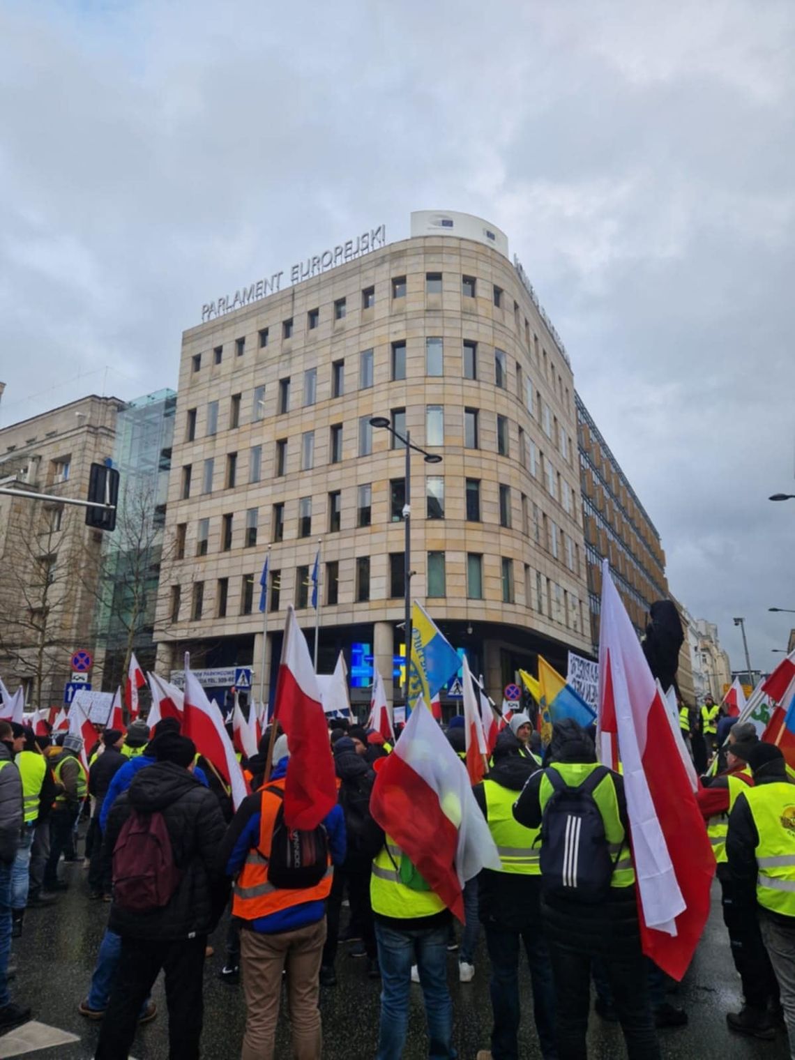 protestujący rolnicy, Warszawa