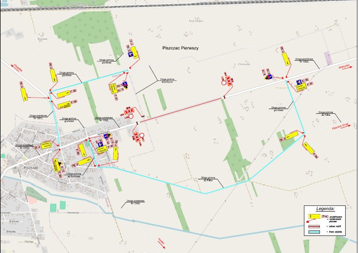 Piszczac. Zamknięcie drogi powiatowej [SCHEMAT OBJAZDÓW]