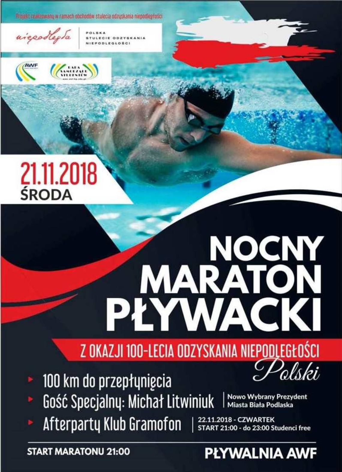 Pływacki maraton z prezydentem