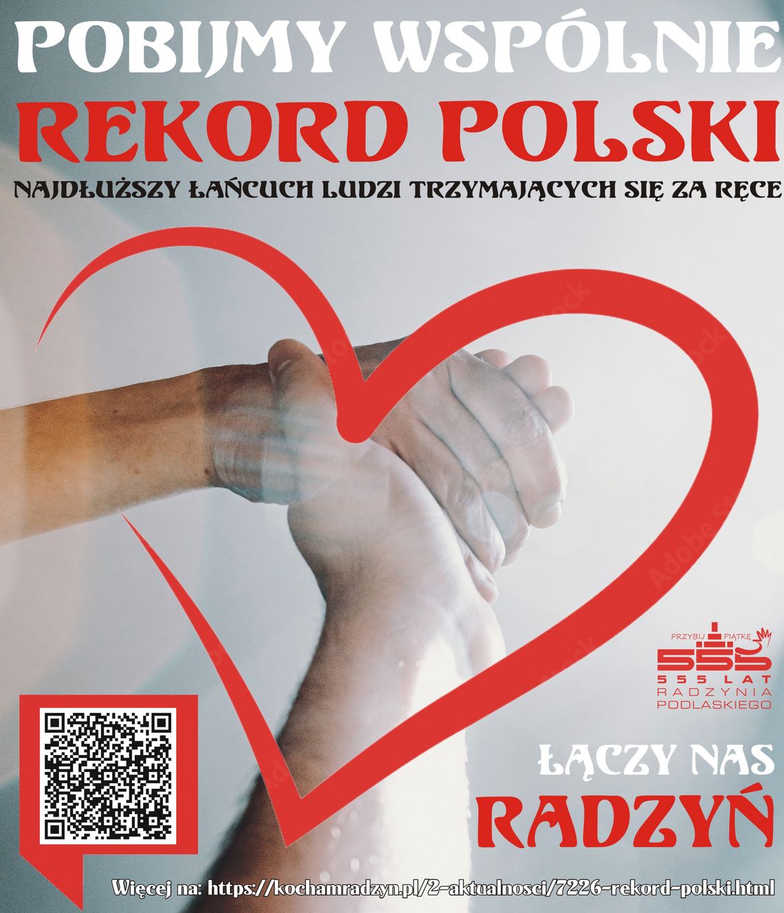 Pochwycą się za ręce na pałacowym dziedzińcu, by pobić rekord Polski