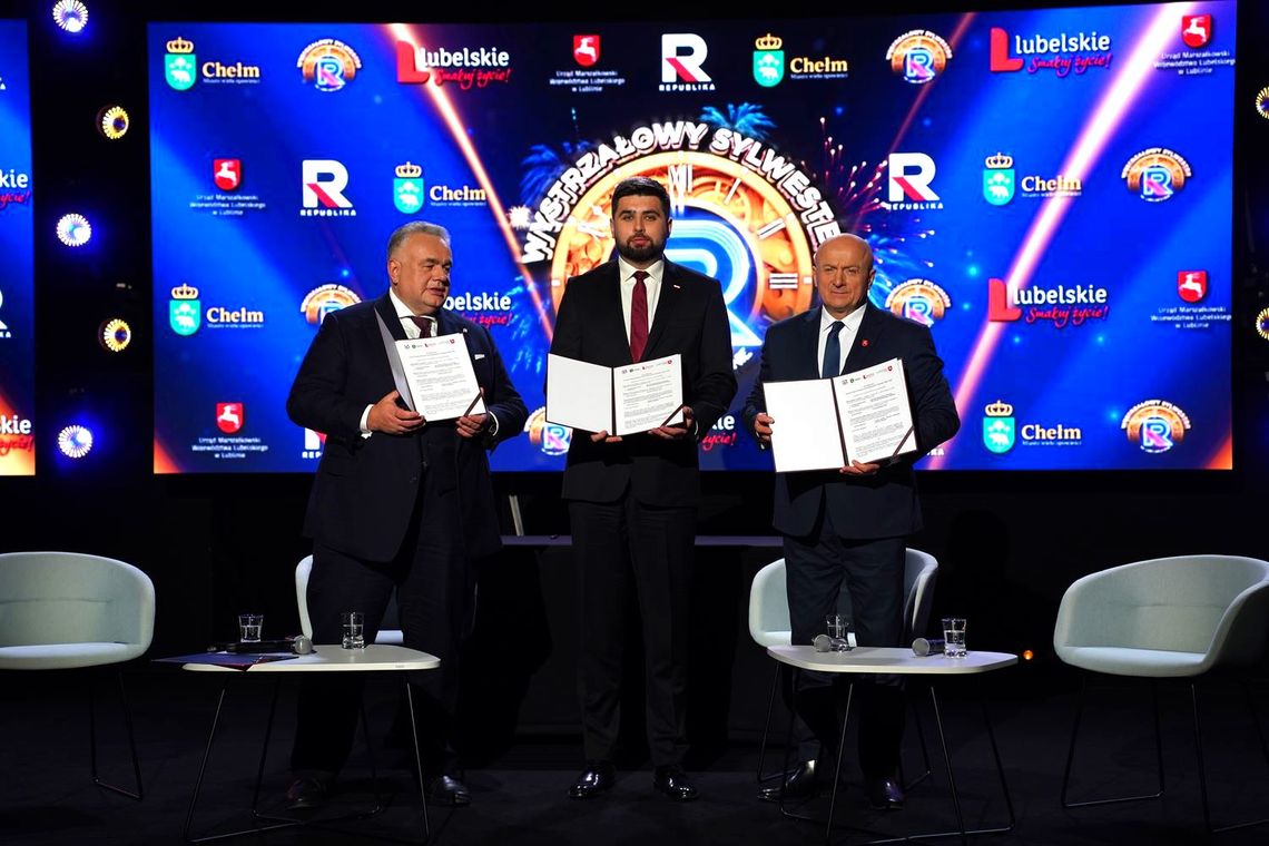 Podpisali list intencyjny. Chełm gospodarzem „Wystrzałowego Sylwestra na Lubelszczyźnie z Republiką” Podpisali list intencyjny. Chełm gospodarzem „Wystrzałowego Sylwestra na Lubelszczyźnie z Republiką”
