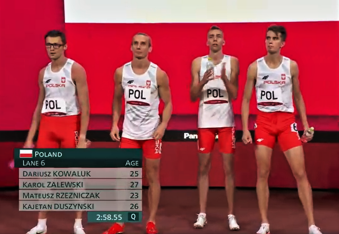 Polska sztafeta z Dariuszem Kowalukiem w składzie piąta w finale