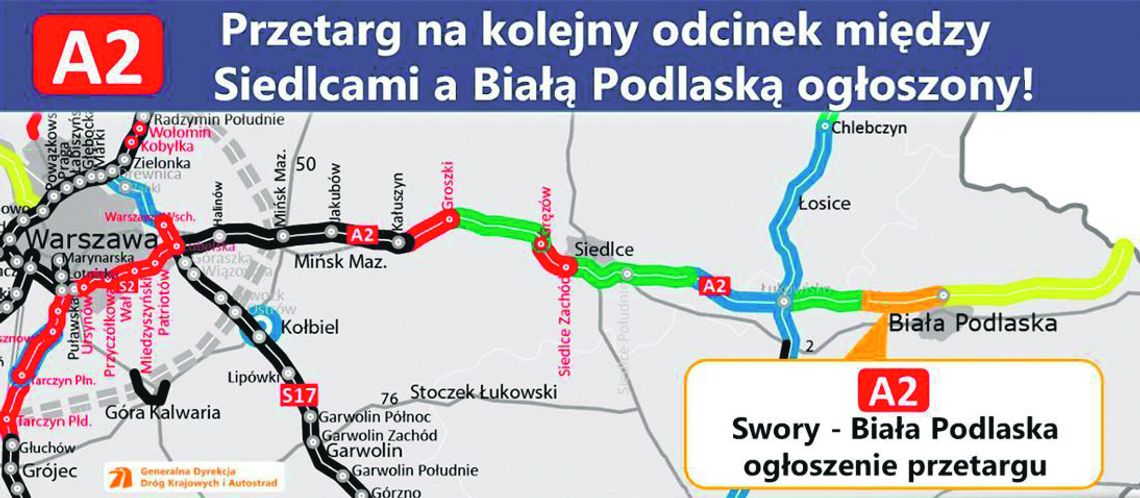 Powiat bialski: Czas na A2 w gminie Biała
