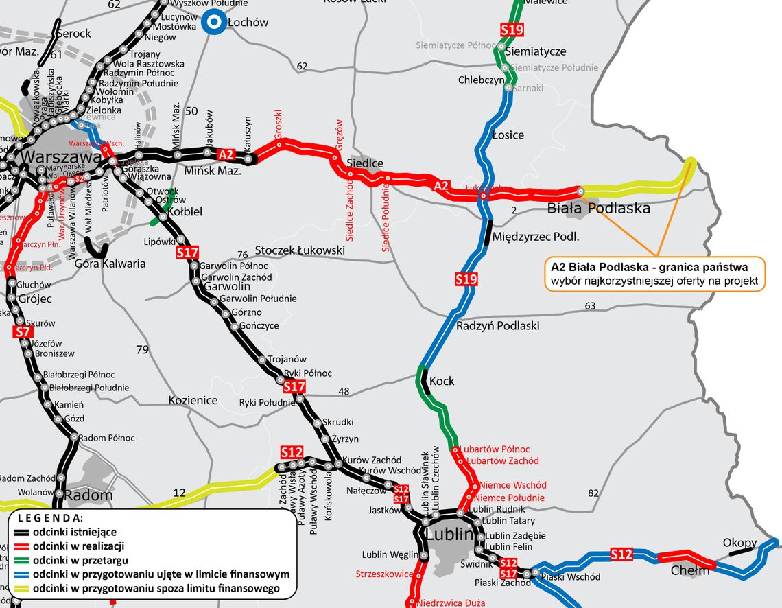 Powiat bialski: Wiadomo, kto zaprojektuje końcowy odcinek A2